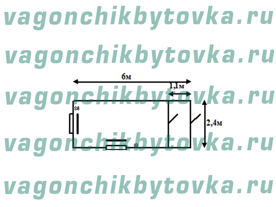 Пост охраны из вагончика 6м